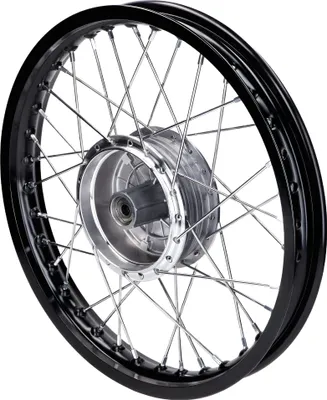 Image de Roue à rayons 1,60 x 16 aluminium noir pour Simson S50, S51, S53, S70, S83, KR51/1, KR51/2 Schwalbe, SR4-1 Spatz, SR4-2 Star, SR4-3 Sperber, SR4-4 Habicht