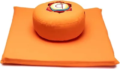 Productafbeelding van Meditatieset Chakra 2 Oranje - 65x65x5 Cm