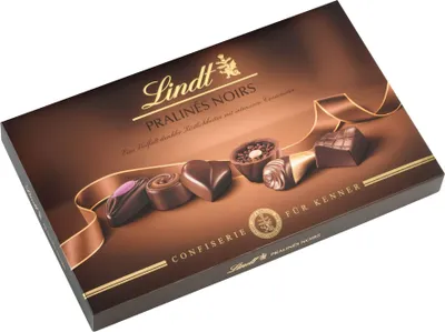 Produktbild von Lindt für Kenner Noirs für Liebhaber dunkler Schokopralinen 200g