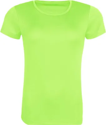 Produktbild von Just Cool JC205 | WomenŽs Recycled Cool T-Shirt Hergestellt aus 6 Plastikflasc - Farbe: Electric Green - Größe: XS