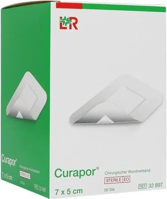 Produktbild von CURAPOR Wundverband steril chirurgisch 5x7 cm