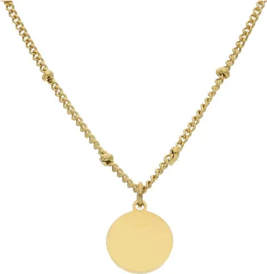 Produktbild von JuwelmaLux Kette mit Anhänger Edelstahl vergoldet für Gravur JL16-05-0537 42 cm