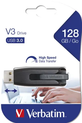 Productafbeelding van Verbatim 49189, 128 GB, USB 3.0, Slide, 20 mm, 58 mm, 11 mm