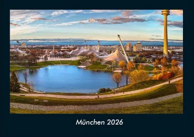 Produktbild von München 2026 Fotokalender - Querformat DIN A4, Monatskalender mit Bild-Motiven aus Orten und Städten, Ländern und Kontinenten