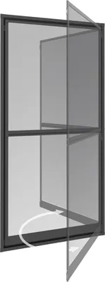 Produktbild von Windhager Expert Drehbare Tür-Fliegengitter, 100x210 cm, Anthrazit