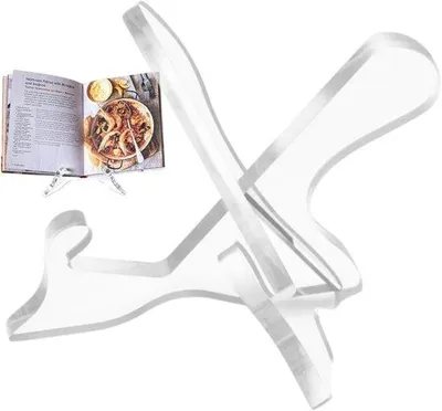 Produktbild von Famanu Acryl Kochbuchhalter - X-förmige Stabilität - Transparent