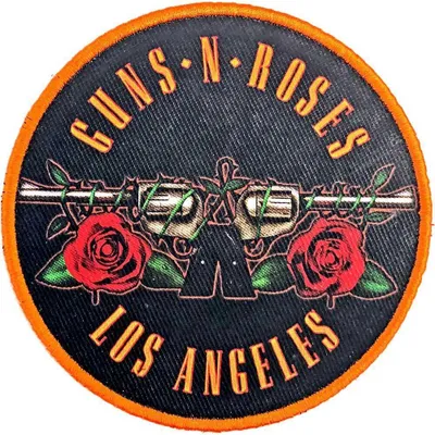 Obrázek produktu pro Guns N Roses - Nažehlovací nášivka "Los Angeles" RO9906 (jedna velikost) (černá/oranžová/červená)