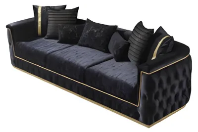 Image de Ensemble de canapés Canapé Fauteuil 3 places 3+3+1 places Tissu
