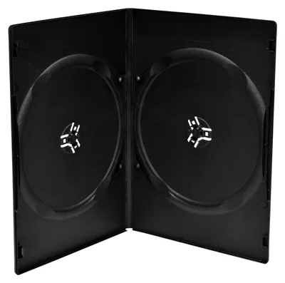 Produktbild von MediaRange BOX14-7-100, Schmales Gehäuse, 2 Disks, Schwarz, Kunststoff, 136 mm, 7 mm