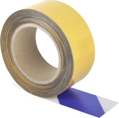 Produktbild von Universelles Bodenmarkierungsband WT-5125, PVC, Blau/Weiß, 50 mm x 10 m