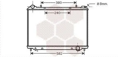 Produktbild von VAN WEZEL 37002441 Kühler Wasserkühler Motorkühler für OPEL Frontera B SUV (U99)