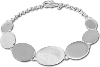 Produktbild von SilberDream 19,5cm Silberarmband oval matt silber Damen Armschmuck D2SDA434