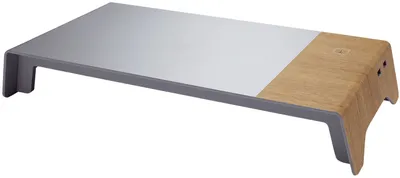 Produktbild von SIGEL Monitorständer Smartstyle USB silber/holzfarben