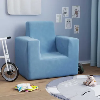 Produktbild von Möbel Kindersofa Blau Weich Plüsch - Kindersofas CLORIS7122082