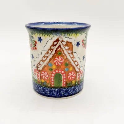 Produktbild von Handgefertigte Bunzlauer Keramik Tasse Becher 280 ml UNIKAT