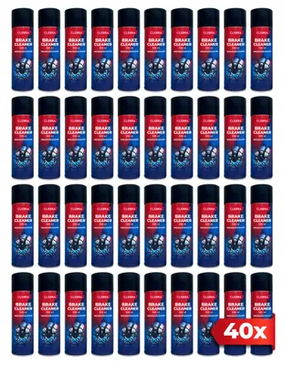 Produktbild von CLEBRA 500 ml Bremsenreiniger Rückstandsfrei Acetonfrei - Reinigt und entfettet Bremsen, Kupplungen und Motorteile (40 x 500 ml)