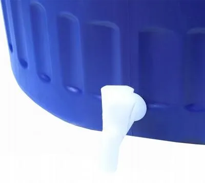 Zdjęcie produktu dla Beczka Stożek Plastikowa 220L Do Kiszenia Deszczówka Woda Obejma Kran
