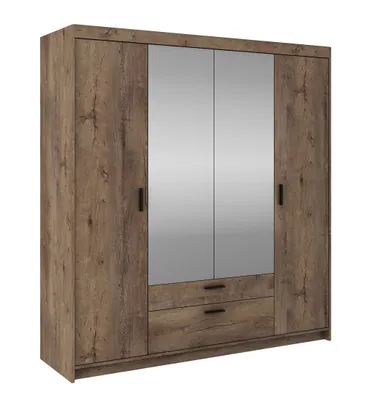 Produktbild von AX LIVING Kleiderschrank mit Spiegel Storicos Eiche Lefkas 4T 176,3cm