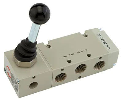 Produktbild von Riegler 5/2-Wegeventil, man. 90° Hebel monostabil G 1/8