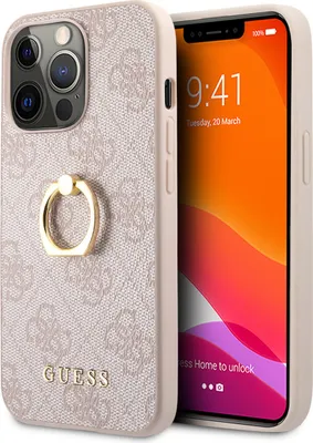 Produktbild von Etui Guess Guhcp13L4Gmrpi Für Iphone 13 Pro / 13 - Rosa 4G Mit Ring Stand