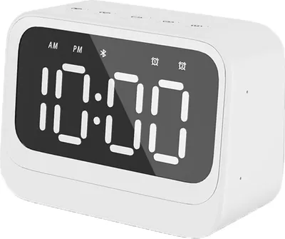 Obrázok produktu pre Bluetooth budík s reproduktorom, dva budíky, biely