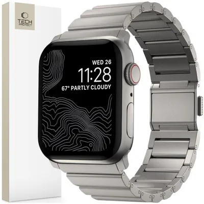 Image de Tech-Protect Steelband Apple Watch 6 / 7 / 8 / 9 / 10 / Se / Ultra 1 / 2 (44 / 45 / 46 / 49 Mm) Titanium