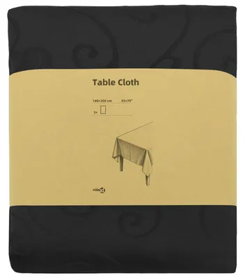 Image de vidaXL, nappe rectangulaire, lot de 5, gris foncé, 140 x 200 cm