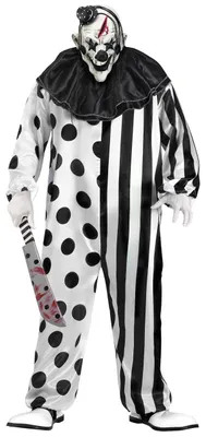 Produktbild von Halloween Horror Clown Kostüm mit Maske