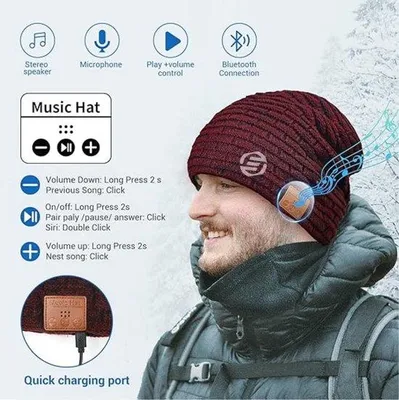 Zdjęcie produktu dla Słuchawki z Bluetooth – słuchawki douszne z Bluetooth – słuchawki z możliwością ładowania – wiele opcji ustawień – do słuchania muzyki i rozmów telefonicznych