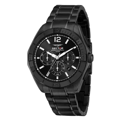 Produktbild von Sector Herren Chronograph Uhr Fashion Edelstahl Armbanduhr schwarz USE73636002