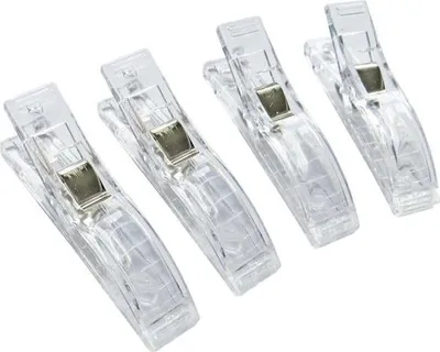 Image de keepdrum Clip Pinces à notes transparent 4 pièces