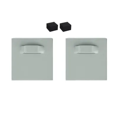 Produktbild von Selbstklebendes Befestigungsset Bilderhalter Haftbleche - 2x Halter 45x45mm + 2x Schaumpuffer
