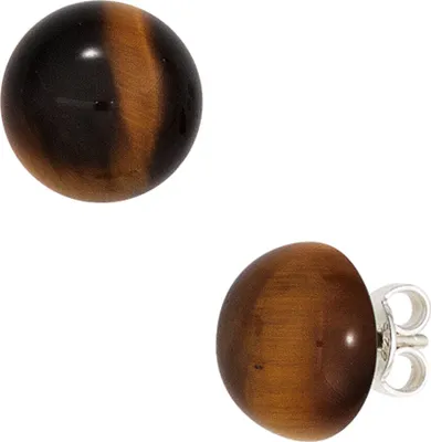 Produktbild von JOBO Ohrstecker 925 Sterling Silber 2 Tigeraugen Ohrringe
