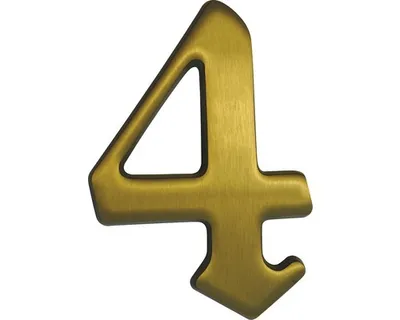 Produktbild von Hausnummer Bronze satiniert 4" 120 mm"