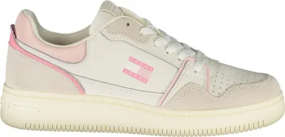 Produktbild von Damen Sportschuh Weiß Rosa mit Schnürsenkeln & herausnehmbarem Fußbett