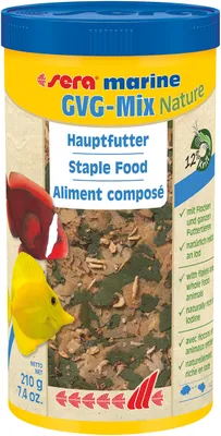 Productafbeelding van sera Marine GVG-Mix Nature 1 liter: Vlokkenvoeding, hoofdvoer voor zeewatervissen, met verminderd alggehalte