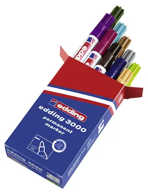 Produktbild von Edding Permanentmarker 3000 1,5-3 mm 10er-Set Faltschachtel