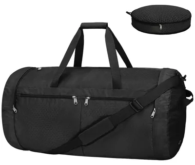 Reisetasche 120L, Schwarz, faltbar, wasserabweisend, Polyester