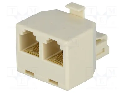 Obrázek produktu pro 1x Distribuční systém: 2x zásuvka RJ11 (6p4c), 1x konektor RJ11, konektory RJ