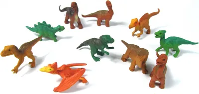 Produktbild von 10x Dinosaurier Baby Kinder Tierfiguren Aufstellfiguren Miniblings Dinos T-Rex
