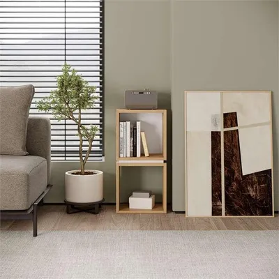 Obrázek produktu pro Nízká knihovna Houseland Lofty 2 dub safírový/bílá