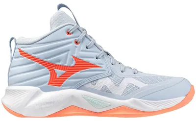 Obrázek produktu pro Mizuno Wave Momentum Pro Mid – dámské indoorové sportovní boty, modrá, velikost EU 40. Dámské boty, modrá, velikost EU 40