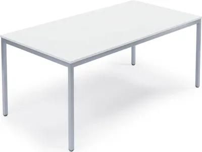 Produktbild von Konferenztisch 1400x720x800mm Platte weiß Gestell silber