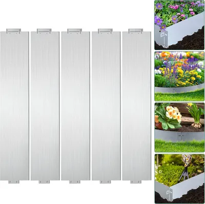 Obrázek produktu pro Obruba trávníku Snadno instalovatelná profilovaná obruba Obruba trávníku Zahradní palisáda Obruba záhonu 100x18cm 20m