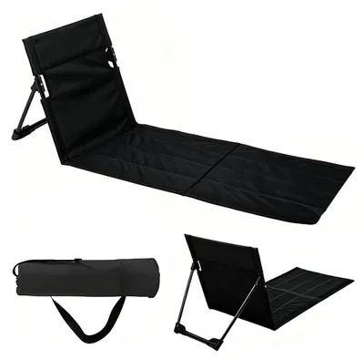 Image de Omgoods - Tapis de plage pliable avec dossier - Idéal pour le camping et les activités de plein air