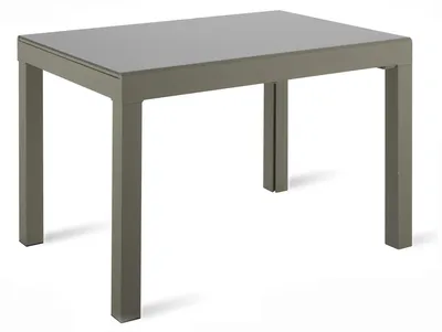 Immagine prodotto di Tavolo Allungabile 120/350x83x75 cm in Metallo con Top in Vetro Grigio
