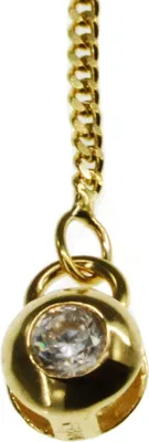 Produktbild von Fusskettchen - 25cm - 333 Gelbgold mit Zirkonia-Anhänger