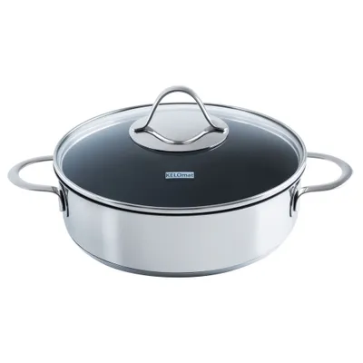 Produktbild von Kelomat Schmorpfanne Perfekt mit Deckel Ø24 cm Edelstahl Backofenpfanne