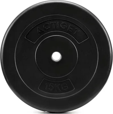 Immagine prodotto di Disco ACTIGET da 15 kg per bilanciere e manubri Ø 31 mm, plastica - Nero