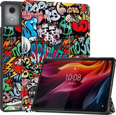 Produktbild von Lenovo Tab K11 Plus Hülle - Coverup Tri-Fold Ständer Klapphülle mit Schlaf/Wach-Funktion - Graffiti